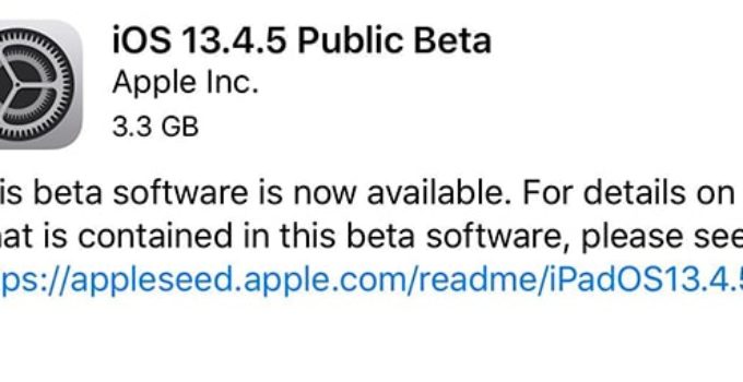 iOS 13.4.5 Public Beta 1